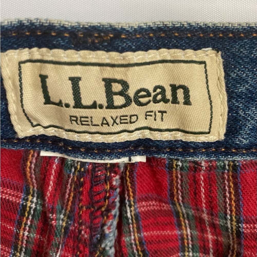 L.L.BEAN WOMEN’S FLANNEL LINED JEANS, VINTAGE. STRAIGHT LEG, SIZE 20 RELAXED FIT - Picture 3 of 14